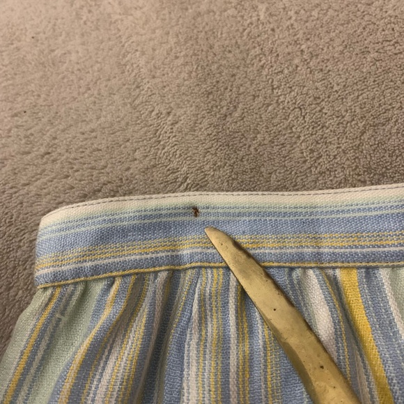 SALVATORE FERRAGAMO 2 Piece Striped Blue Yellow Suite Skirt Preppy High Fashion - Picture 14 of 15